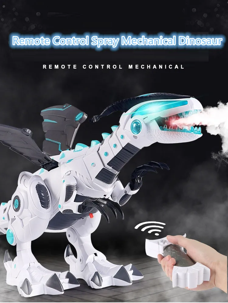 Игрушка робот на радиоуправлении симуляция динозавра с музыкой подсветкой