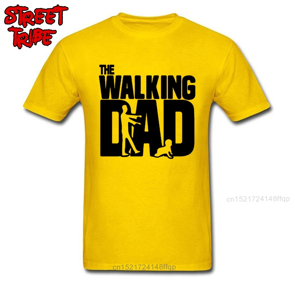 

Walking Dad T-shirt Men Letter Grey Tshirt Print Funny Father Day Birthday T Shirt Walking Dead Fans Designer Mens Streetwear
