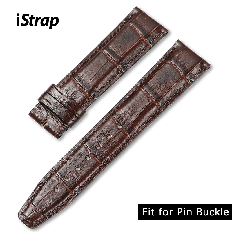 Ремешок для часов из натуральной кожи с тиснением под Аллигатор 20/21/22 мм |