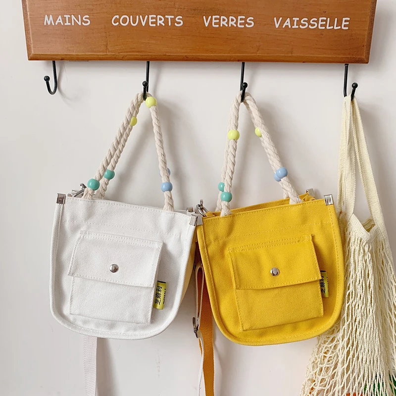 

telfar bag 2021 fashion Pouch new canvas kawaii Crossbody shopping bag for women Simple Coin purses Zipper small Cell phone bag
