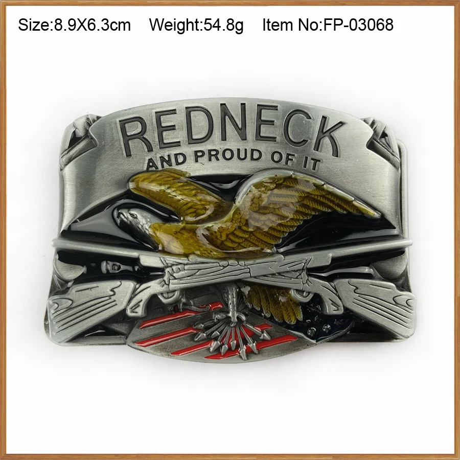 Оптовая продажа цинковый сплав REDNECK EAGLE металлическая пряжка для ремня