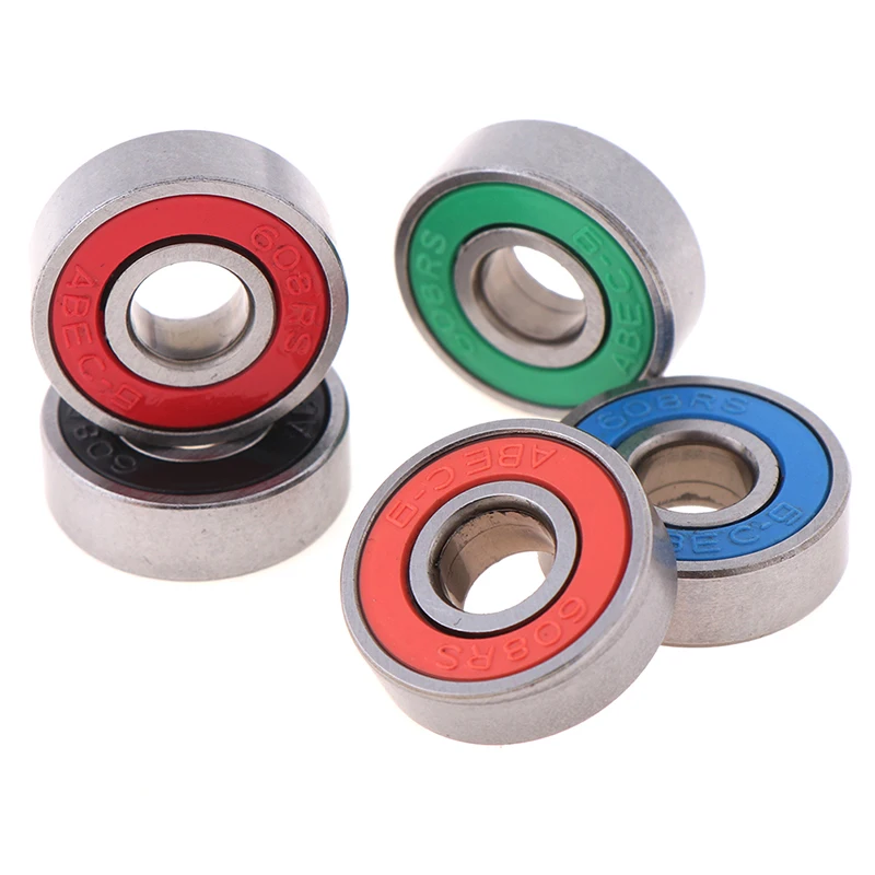 5x ABEC-9 608 2RS роликовые коньки подшипник колеса антикоррозийный скейтборд подшипник колеса красный герметичный 8x22x7 мм вал
