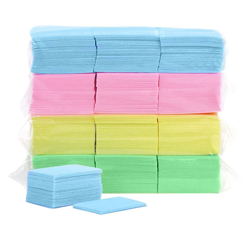 300/600Pcs Nail Wipe Pad UV Gel Polishing Remover Wipes Nail Art Tips Manicure Cleaning Wipes Cotton Lint Free Pads Paper