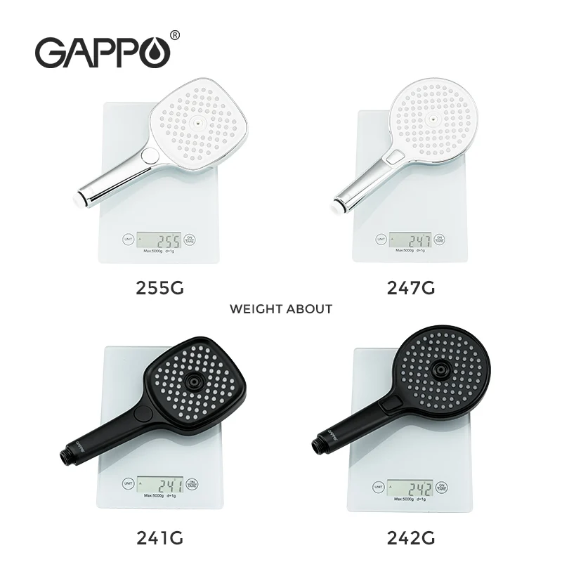 

GAPPO Round & Square Shower head Chrome High Pressure Ultra-thin Shower Head Faucet Ducha
