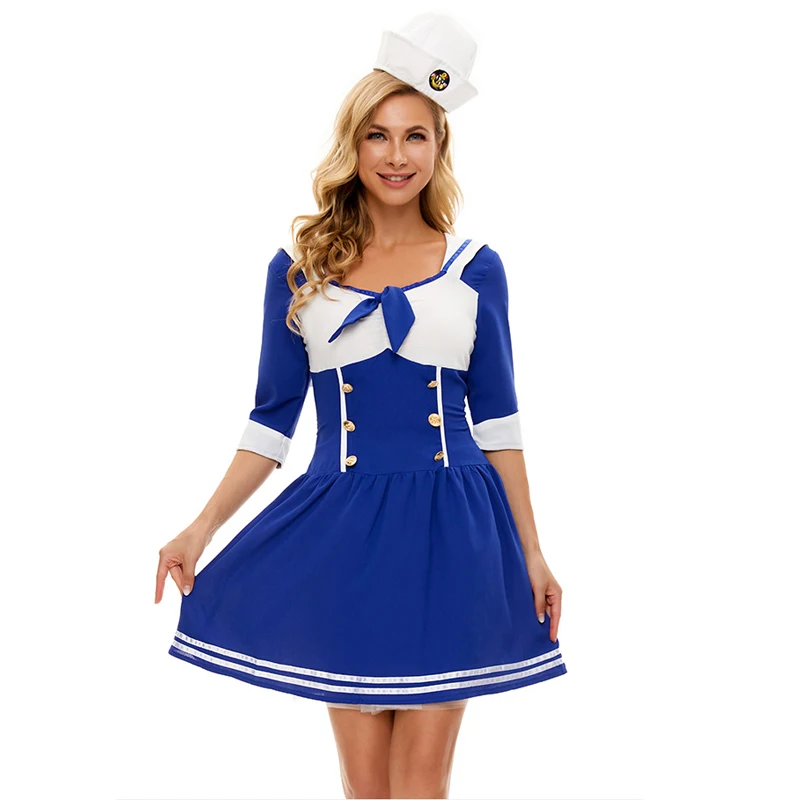 Карнавальный костюм моряка для девочек королевская морская униформа Клубная