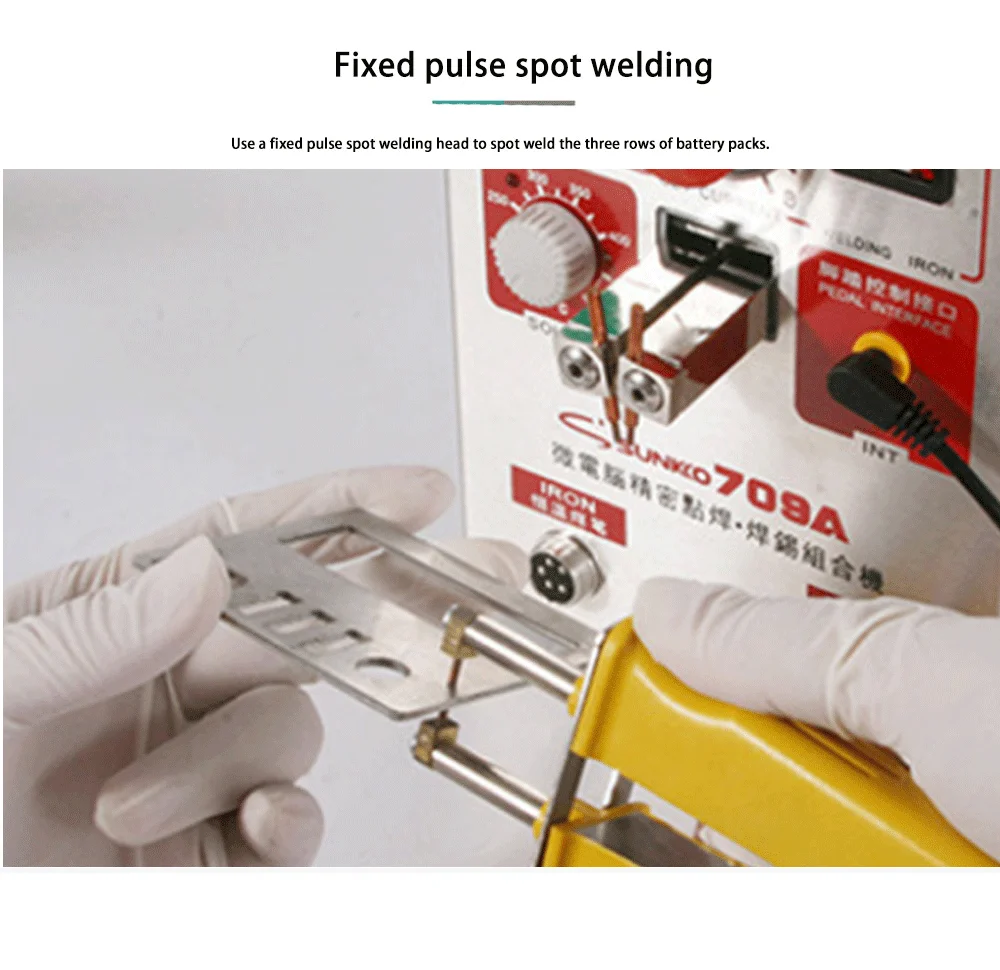 

4 IN 1 SUNKKO709AD Welding machine fixed pulse welding constant temperature soldering Triggered induction spot welding HB-71B