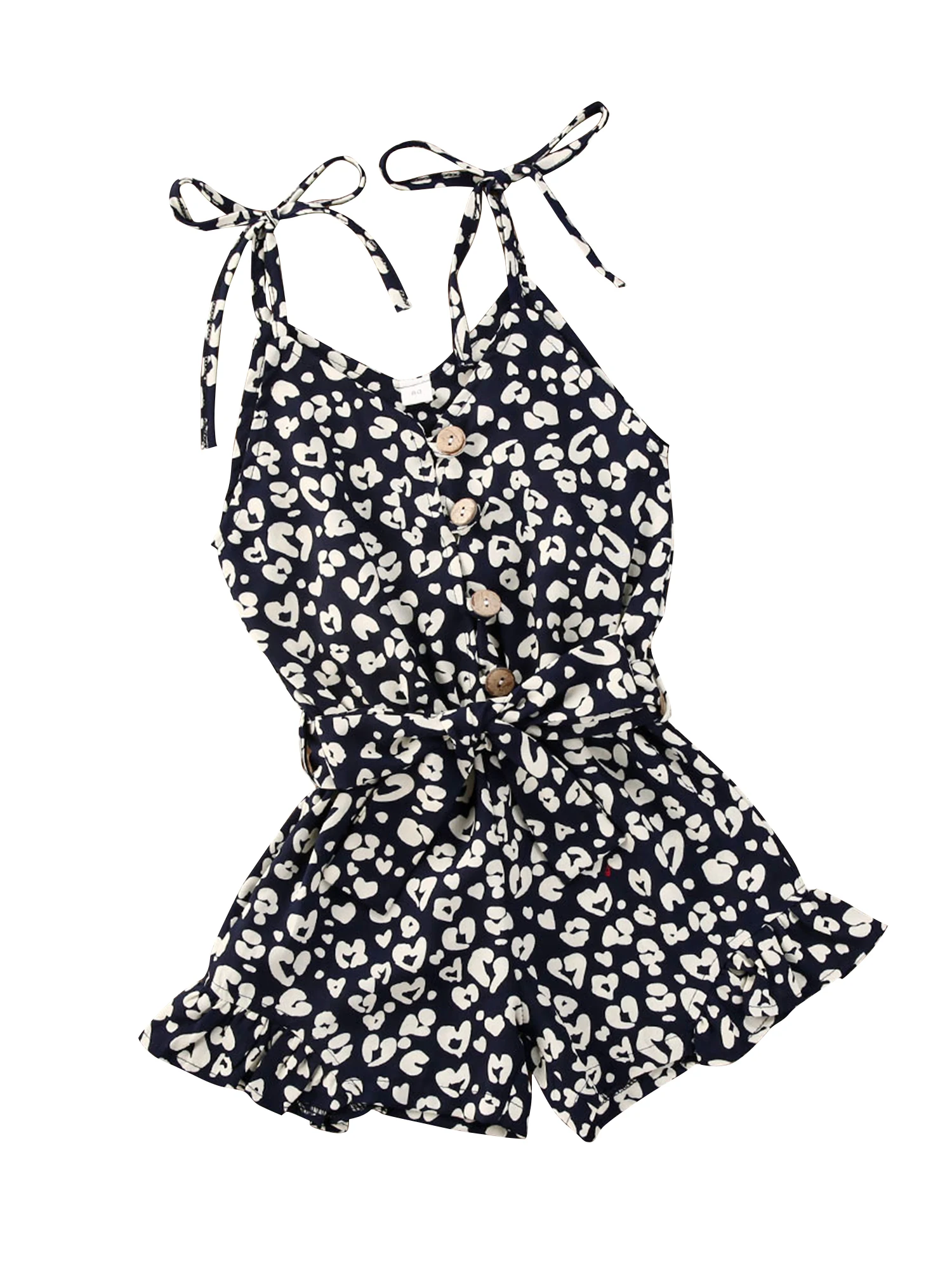 

Baby Summer Clothing Infant Babies Girls Suspender Rompers Children Casual Leopard Jumpsuit Sleeveless Strap Trousers Romper