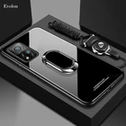 Чехол для Xiaomi 10T Pro 5G MI 10T Lite, чехол с магнитным кольцом-держателем, чехол-подставка для телефона Redmi Note 11 Pro m4 X3, задняя крышка из закаленного стекла