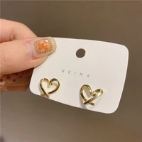 cute fashion personality heart shaped love stud earrings simple heart shaped earrings for women jewelry accessories 2022 trend