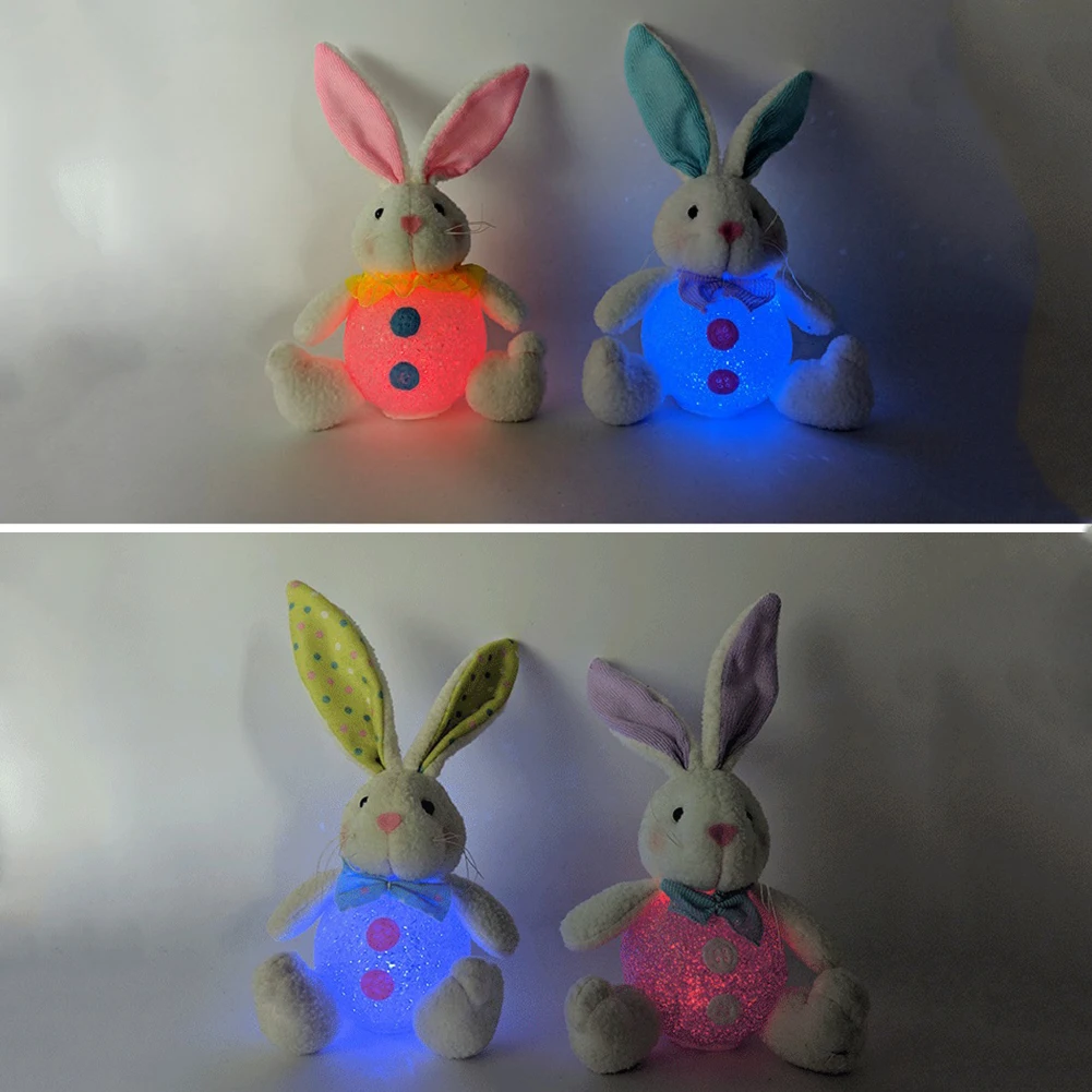 

Luminous Glowing Toy Light Plush Rabbit Doll Stuffed Plush Toys Cute Colorful Light Rabbit Dolls Party Decor For Kids Gift