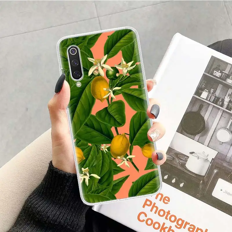 Чехол для телефона с тропическими листьями персиковыми цветами Xiaomi Redmi Note 10 9 8 Pro 9S