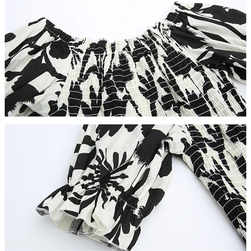 

2021 Summer Teen Girls Dress with Flower Print 100% Cotton Crew-Neck Baby Princess Elastic Slim Dresses Children Party Clothes