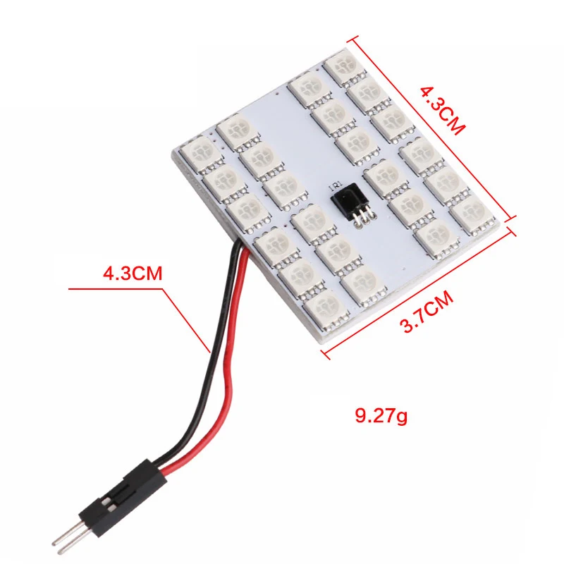 T10 RGB 5050 24SMD Автомобильный светодиодный пульт дистанционного управления Rgb