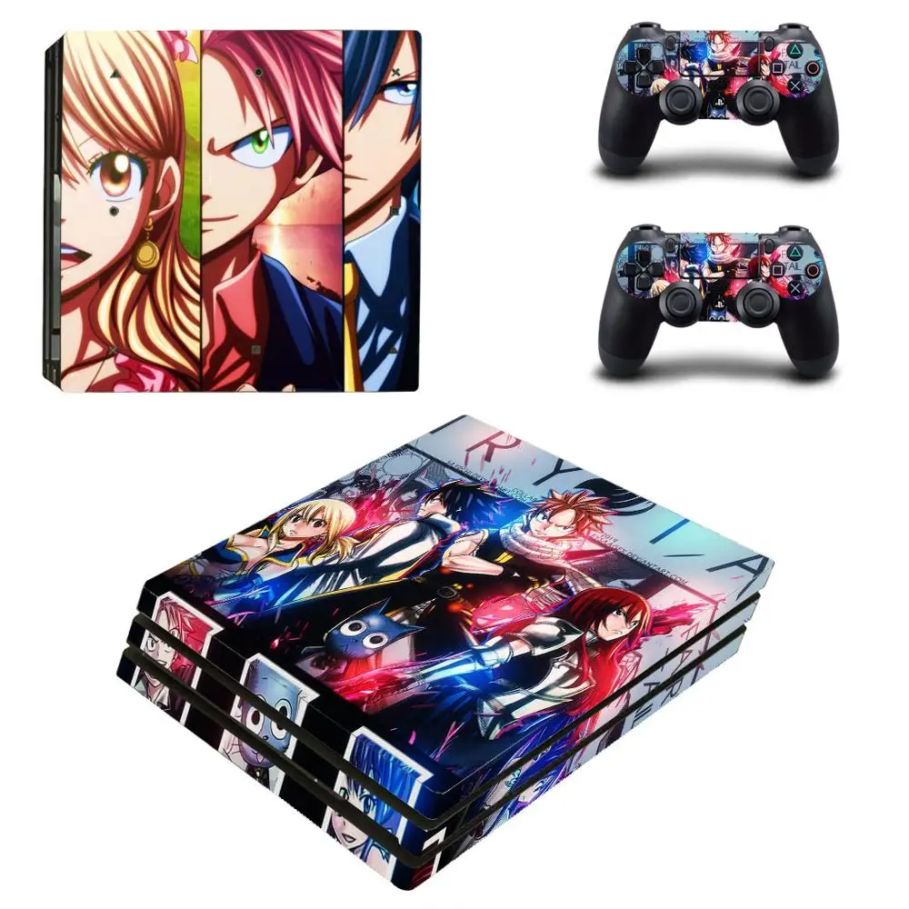 Fairy Tail PS4 Pro Стикеры s Play station 4 кожи наклейка кожного покрова для Игровые приставки