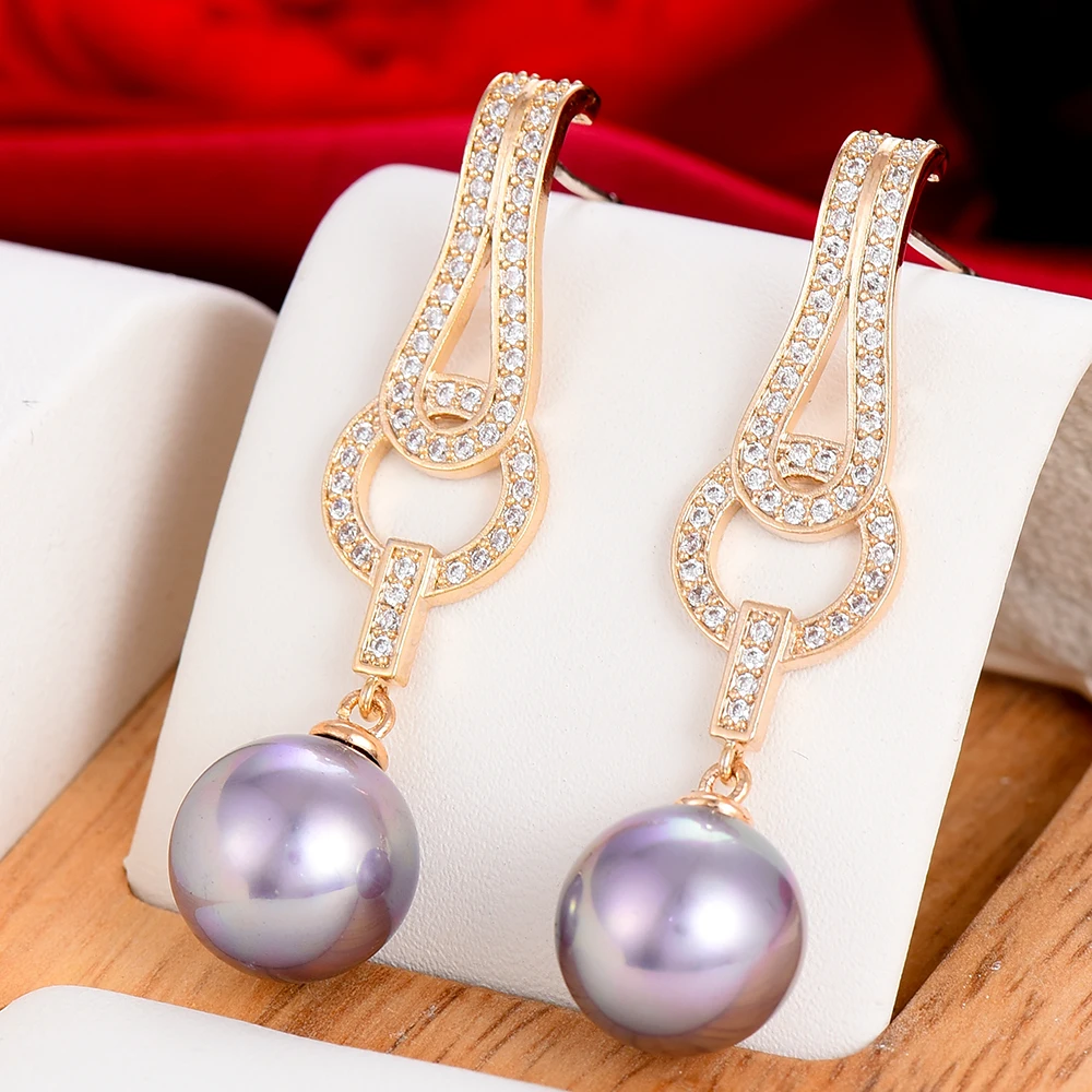 

missvikki Gorgeous BOHO Charm Pearl Pendant Earring for Women Bridal Wedding Party Jewelry Bohemia Style Top Quality Accessories