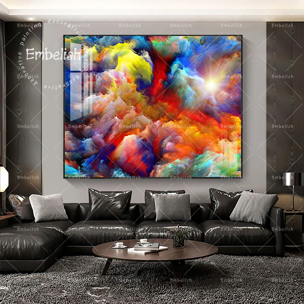 

Embelish 1 Pieces Colorful Cloud Creative Wall Art Pictures Modern Home Decor Posters For Living Room HD Print Canvas Paintings