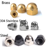 stainless steel brass black carbon steel acorn cap nut hex metric threaded hexagon nut m3 m4 m5 m6 m8 m10 m12 m14 m16 m18 m20