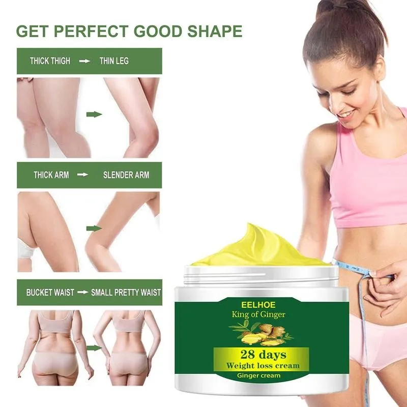 

10/20/30/50g Ginger Slimming Cream Burning Cellulite Removal Weight Loss Full Body Slimming Massaging Cream Belly Fat Burning