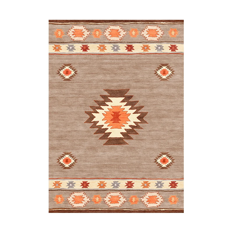 

Nordic Simple Retro Bohemian Antique Carpet Living Room Bedroom Bedside Blanket American Ethnic Style