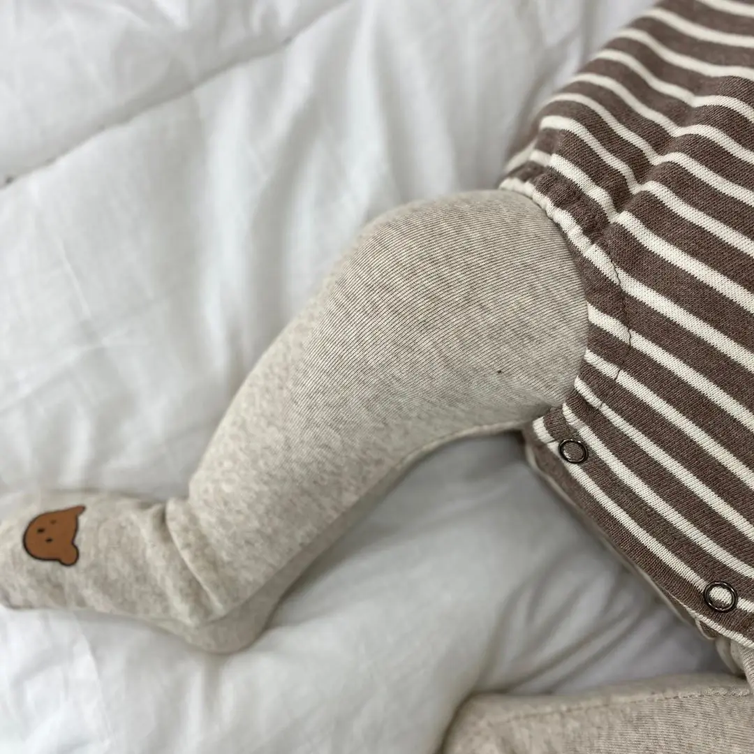 

Winter Newborn Baby Boys Girls Clothes Plus Velvet Warm Baby Bodysuit Cotton Long Sleeve Jumpsuit Cute Bear Print Baby Clothing