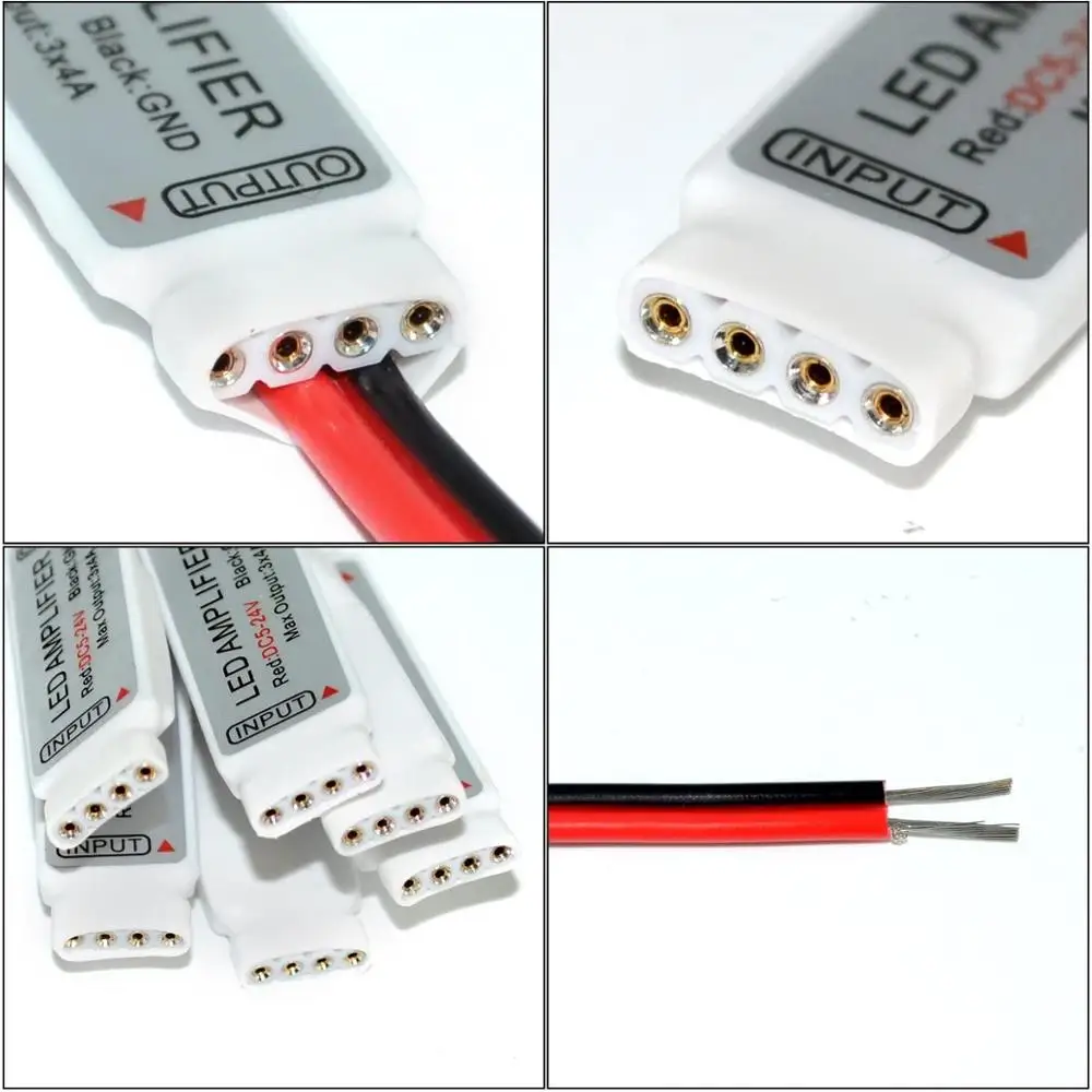 6 шт. DC12V мини RGB Led усилитель контроллер общий анод 3 канала для SMD 3528 5050 5630