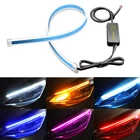Дневные ходовые светильник ни, 30 см, 45 см, 60 см, 2 шт., световой сигнал поворота s DRL, Светодиодная лента, аксессуары, светодиодный ные Автомобильные фары s 2021