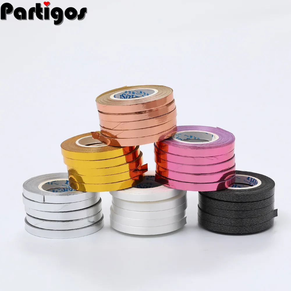 1 шт. 5 мм * 10 м завивочная лента из розового золота обжимные скобы фольга латекс