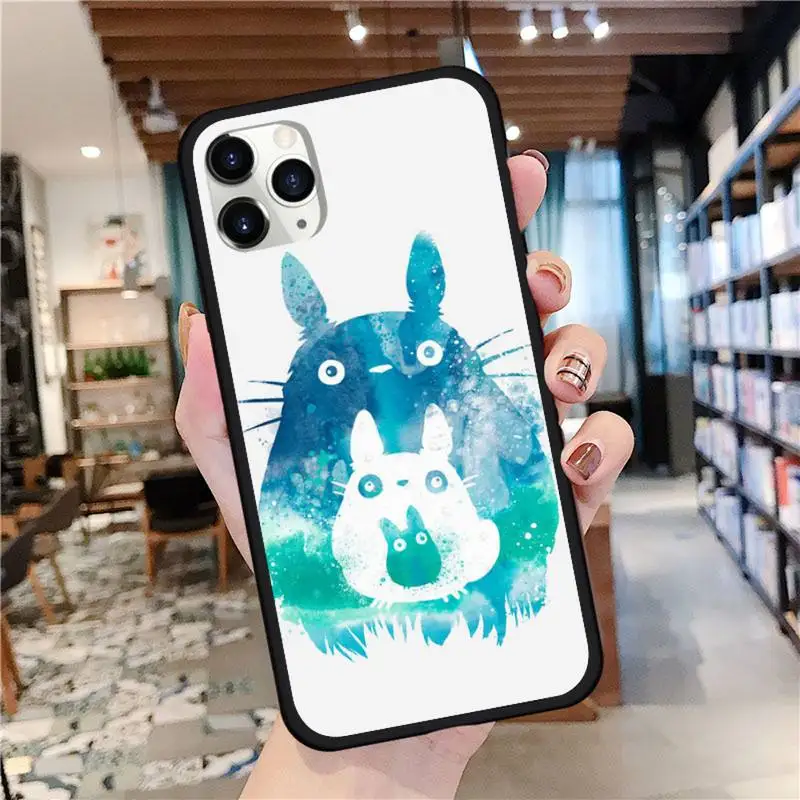 

Cartoon Studio Ghibli Totoro Phone Case for iPhone 11 12 mini pro XS MAX 8 7 Plus X XS XR