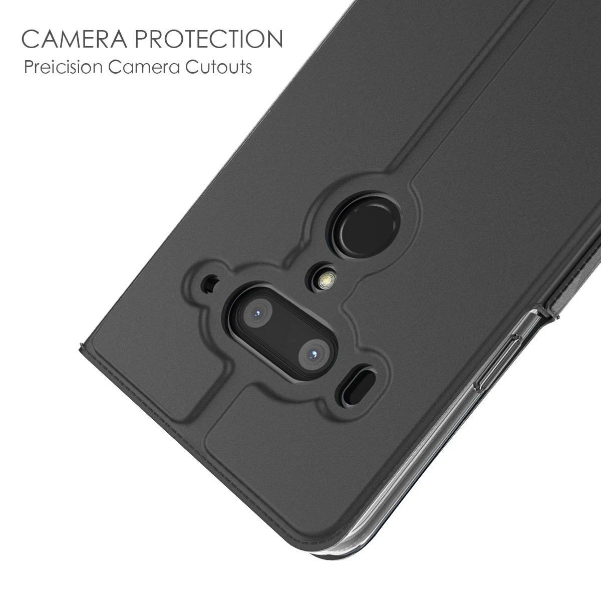 Чехол для телефона HTC U12 Plus Life из искусственной кожи с держателем карт магнитной
