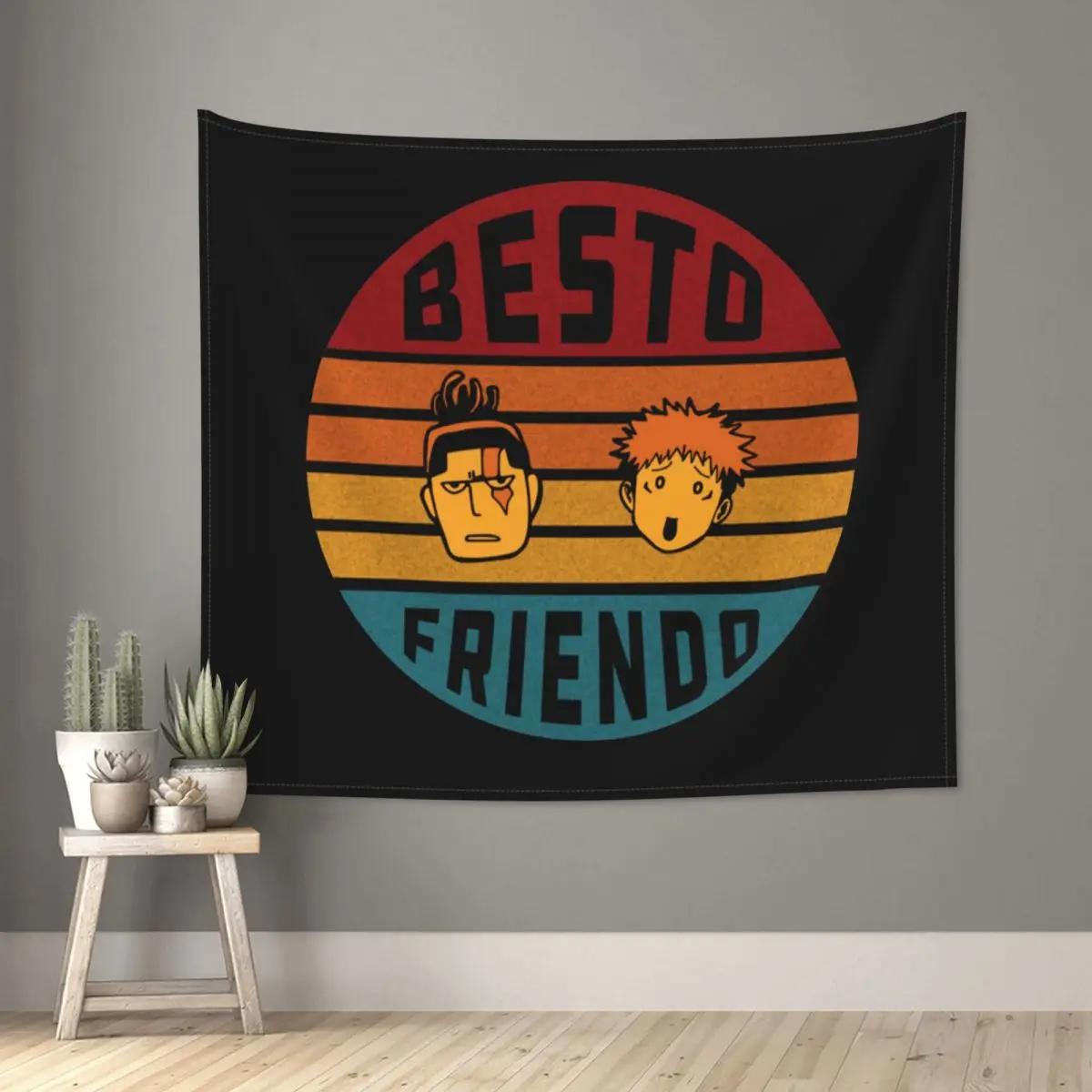 

Besto Friendo Yuji Todo Jujutsu Kaisen Tapestry Bohemian Wall Hanging Decoration for Bedroom Beach Mat Art Wall Tapestry
