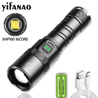xhp160 16 core super bright led flashlight rechargeable 5 lighting modes 3800lm zoomable waterproof torch lighting for camping