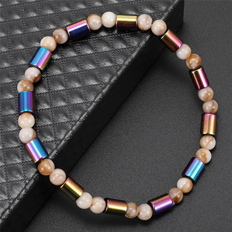 

22 Style Weight Loss Bracelet Round Magnetic Stone Therapy Slimming Hand Chain Hematite Stretch Magnet Bracelet Jewelry Health