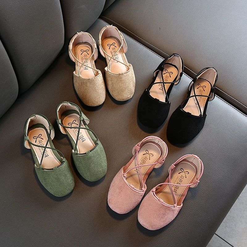 Детские повседневные туфли принцессы для девочек детские сандалии с вырезами на