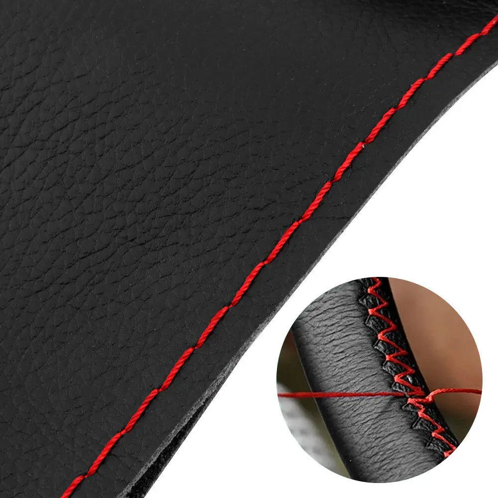

Hand Sewing Steering Wheel Cover Genuine Leather With Needles Thread DIY