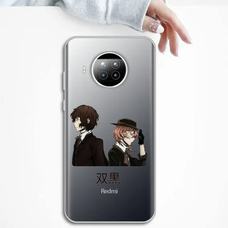 

Japan anime bungou stray Phone Case Transparent for Xiaomi mi Redmi note 10 t 8 9 pro lite 11 Samsung S 8 9 10 20 plus ultra