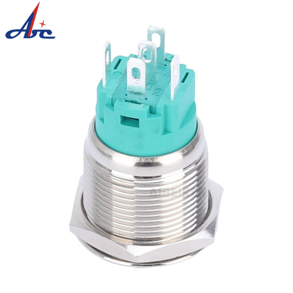 Водонепроницаемая Кнопка 19 мм латунный дверной Звонок переключатель пучок