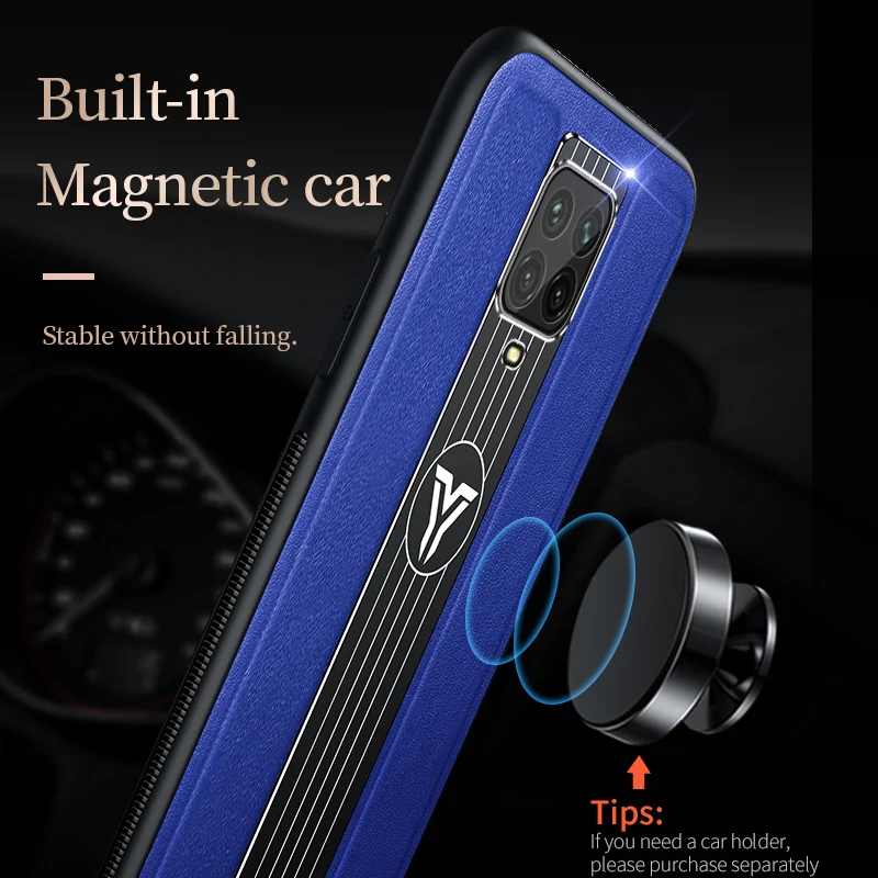 

For Xiaomi Redmi Note 9S 9 8 Pro 9A K20 Mi Poco X3 NFC 9T 10 Lite Simple Shockproof Magnetic Car Phone Cover Leather Case Fundas