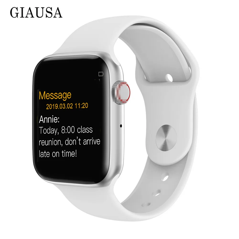 Bluetooth Смарт часы серии 4 монитор сердечного ритма Smartwatch 44 мм чехол для android Apple Phone