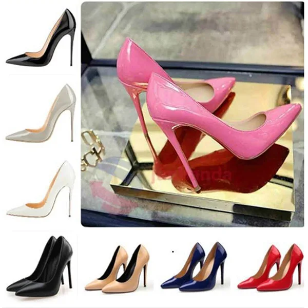 

Pointed high heels women's 2021 spring and autumn new patent leather sexy thin heel shallow mouth commuter single shoe size 43