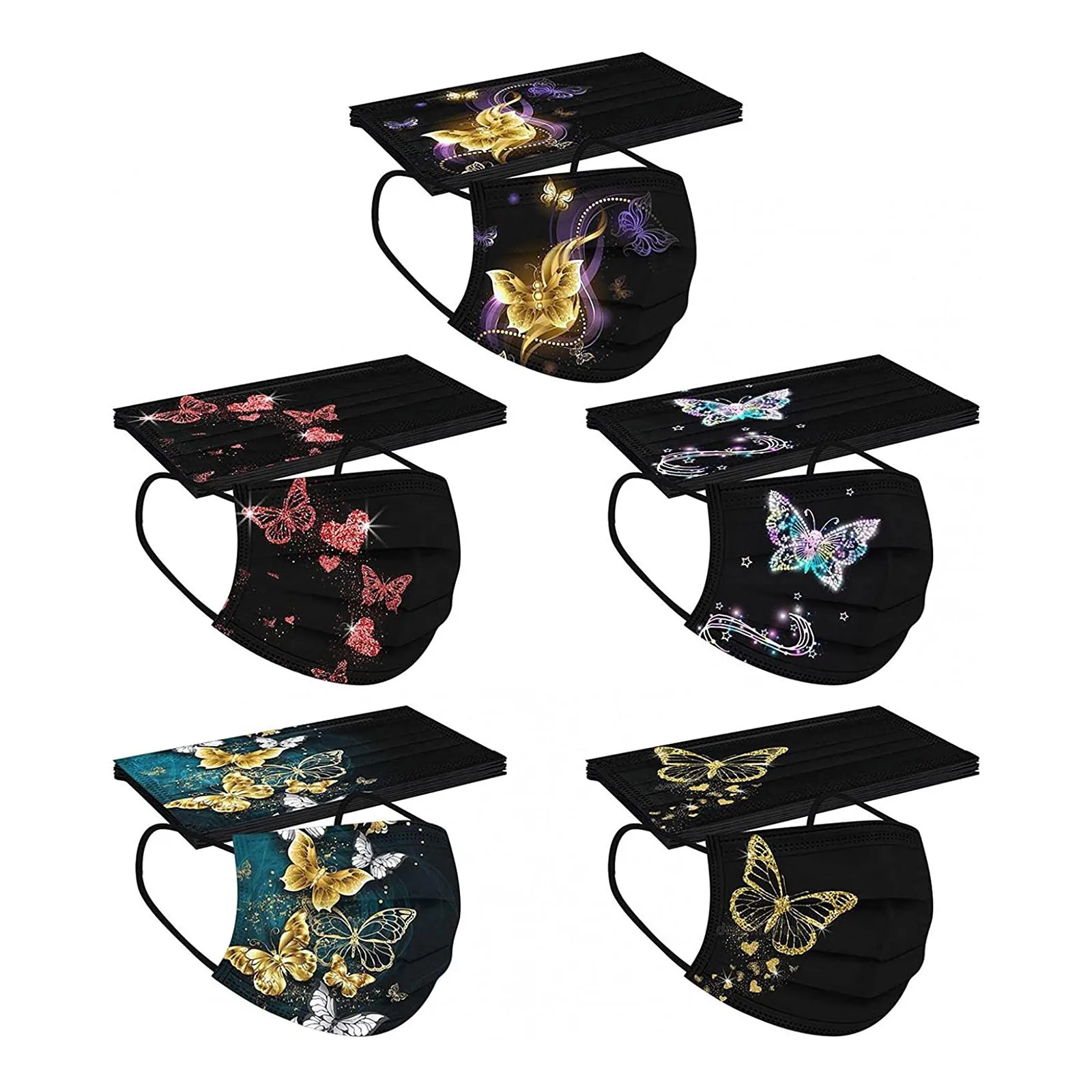 50 шт. одноразовые маски-бабочки для женщин | Тематическая одежда и униформа
