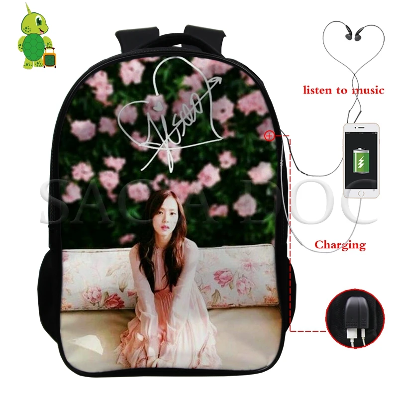 Рюкзак Mochila Kpop, черный, розовый, USB зарядка, рюкзак Kill This Love Rose/Lisa, женский, мужской, многофункциональный, школьный рюкзак, дорожные сумки - Цвет: 24