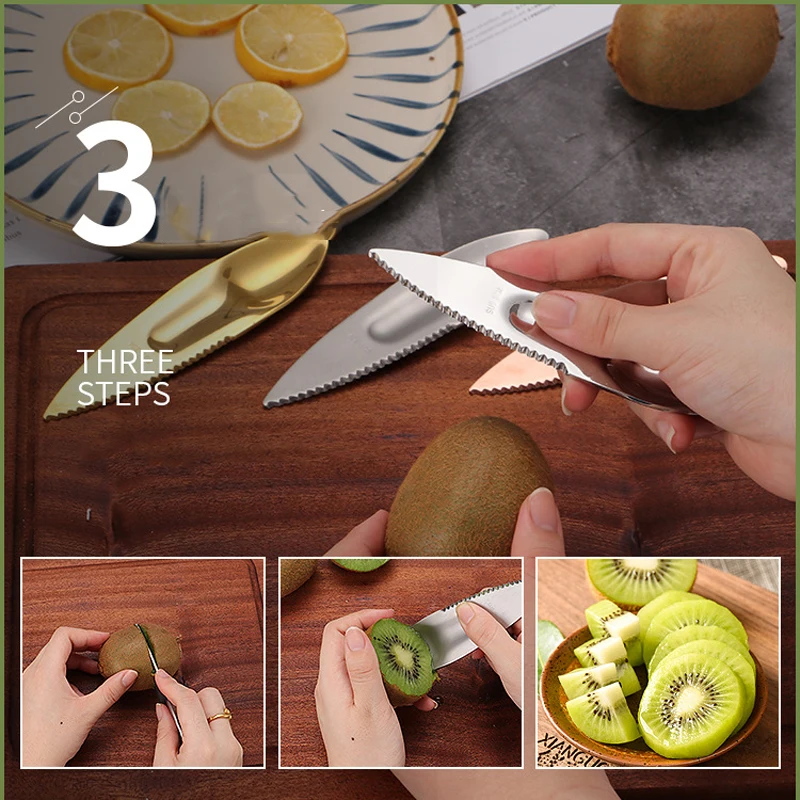 Многофункциональный нож из нержавеющей стали 304 для киви фруктовая ложка