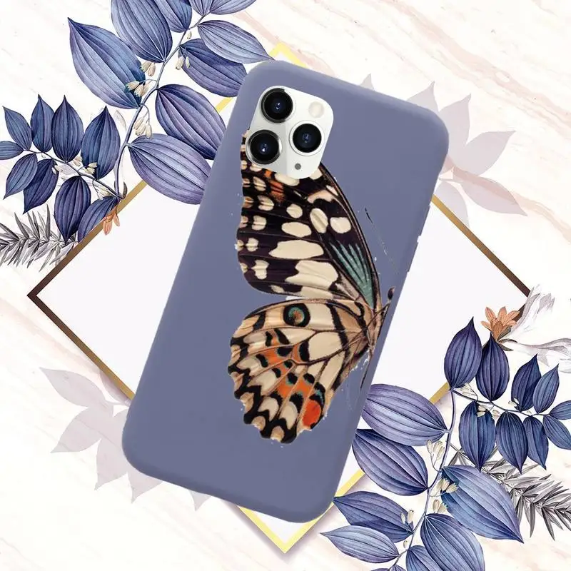 

Cute Butterfly Phone Case Candy Color for iPhone 11 12 mini pro XS MAX 8 7 6 6S Plus X SE 2020 XR