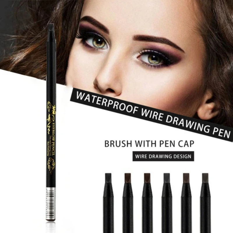 Отшелушивающий карандаш для бровей водостойкий легко окрашиваемый хорошее