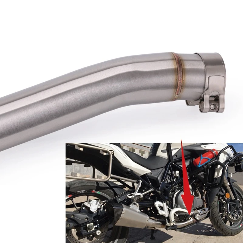 

Moto Escape System Motorcycle Exhaust Middle Link Pipe Stainless Steel Modified for Benelli 502C Eliminator Enhanced
