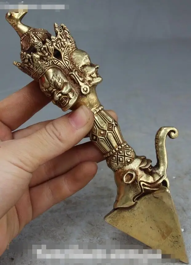 

Тибетская Статуэтка Махакала с подставкой для кинжала