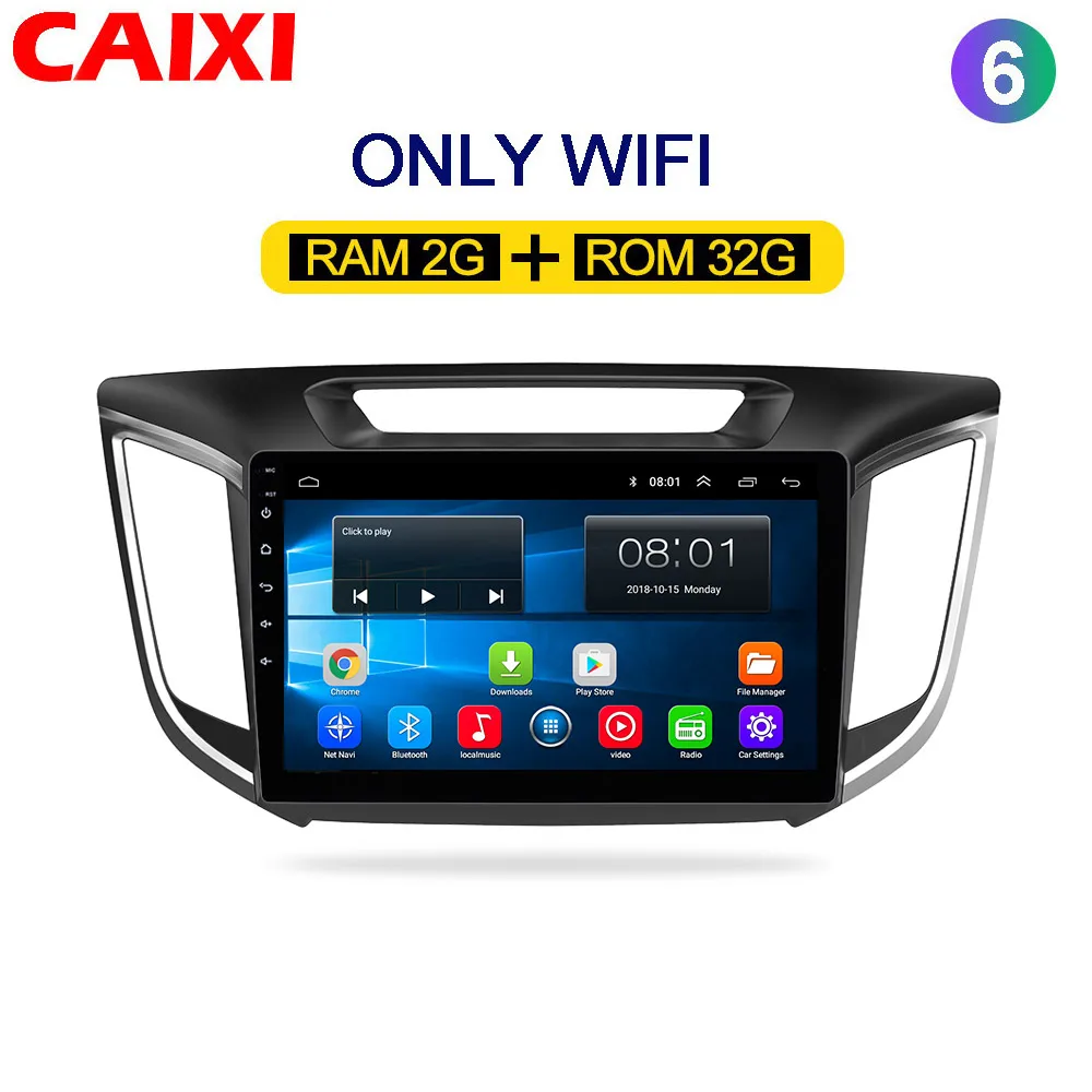 cx-IX25-32g-1 Автомобильный Android 8,1 2G ram 3 2G rom автомобильный Радио мультимедийный плеер gps навигация для hyundai ix25 creta- 2din видео плей - Цвет: cx-IX25-32g-1