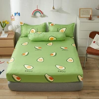 bonenjoy queen fitted sheet king size with elastic bed cover for double bed avocado pattern mattress coversno pillowcase