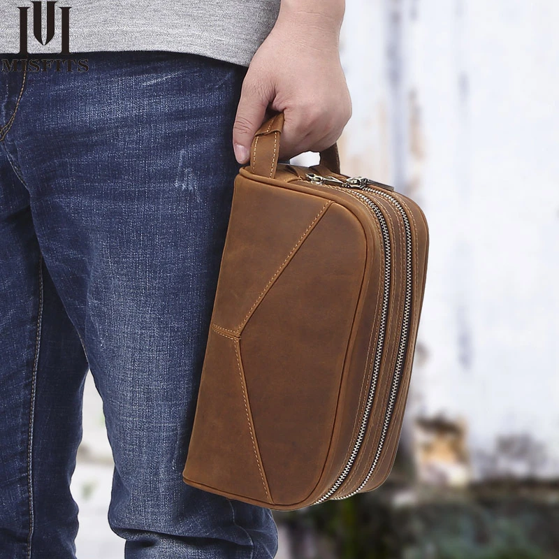 

Luxury Men Long Wallets Women Multi-functional Makeup Wash Bag Leather Ladies Fashion Casual Leather Double-layer Clutch