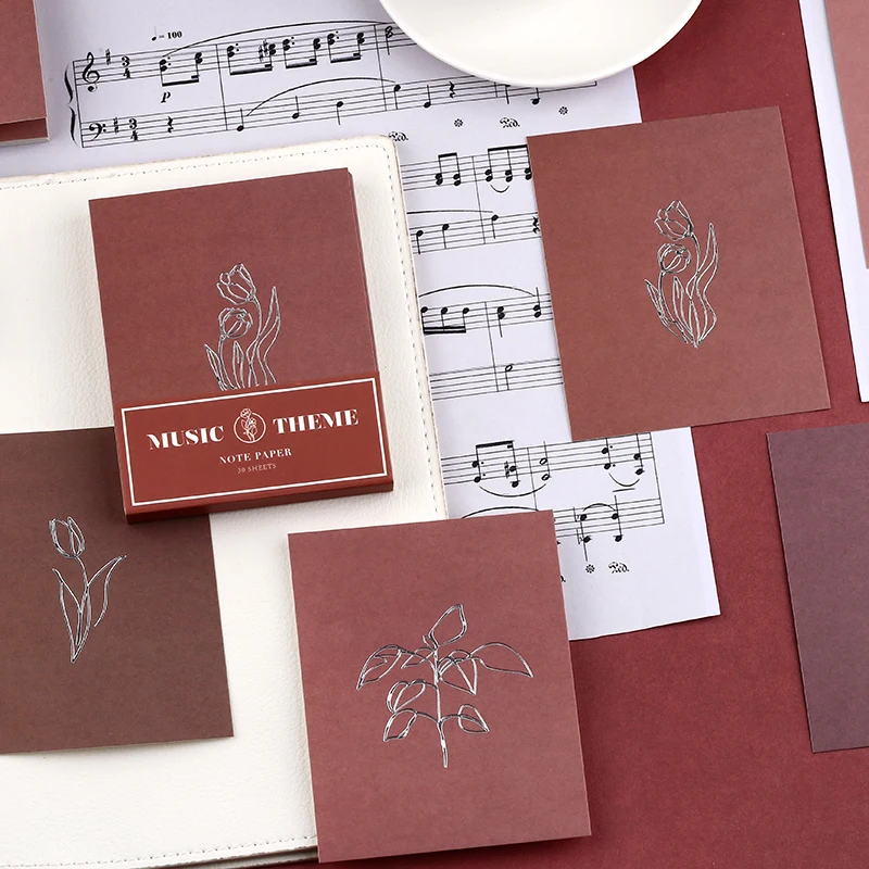 30 листов музыкальная серия &quotСимфония&quot винтажный блокнот Набор стикеров для